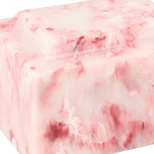 Ruby Classic Cultured Marble for Silverlight Urns by Mackenzie Vault, Red Cremation Urn for Ashes, Adult Sized, Ground Burial, Home Memorial, and Funeral Service