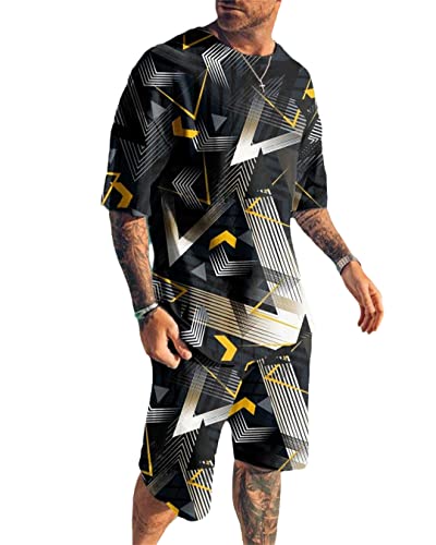 Ensemble 2 pièces homme lion noir et blanc ts1194 taille L pour un look casual