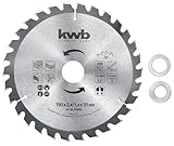 kwb Kreissägeblatt Ø 190 x 30 mm (Hartmetall bestückt, positive Zahnstellung, für Handkreissägen, Baukreissägen, Tischkreissägen, geeignet für Holz und Plattenmaterial)