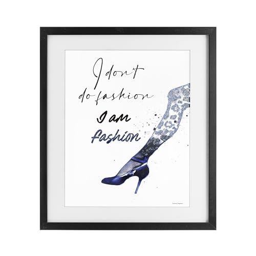 Stupell Industries 'Trendy I Am Fashion'�A�K���X���t���[���v�����g�A�u���b�N�A33 x 36�C���`�A�|���₷�����A�č����ASvetlana Aleynikova��