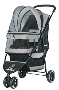 ROODO Escort 3 Wheel Dog Cat Pet Stroller - Lightweight, Foldable, All Terrain for Small/Medium Pets