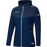 jacke marineblau Bonded-polyester-fleece Jako Damen Kapuzenjacke Champ 2.0, marine/darkblue/skyblue, 40, 6820