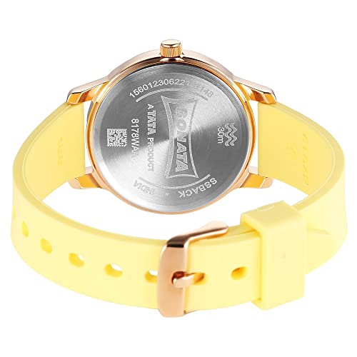 Image of Sonata Splash Silver Dial Women Analog Watch with Plastic Strap-8178WP02