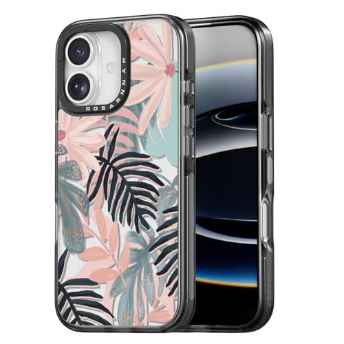Rosarnnah for iPhone 17 Case Cute - Durable Shockproof 6.6 ft Drop Impact Phone Case - Funny Palm Tree Design (6.3") Black
