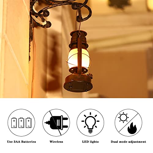 Outdoor Battery Operated Lantern with Remote Control, IP65 and Heat Resistant, Decoration for Garden, Bedroom, Patio, Deck, Party, Camping
