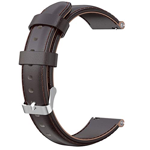 UKCOCO Compatível com pulseira Fósssil Gen 4 de 22 mm - pulseira de relógio de couro com fivela de m