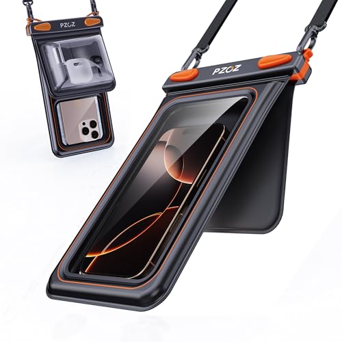 PZOZ スマホ 防水ケース 防水ポーチ IPX8 携帯ケース 海 ダブルポケット 指紋認証/顔認証 プール 完全防水 スマホケース 水泳 浮く 温泉 iPhone 海水浴グッズ
