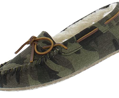 Image of Minnetonka Comfy Moc Green Camo Print 9 M