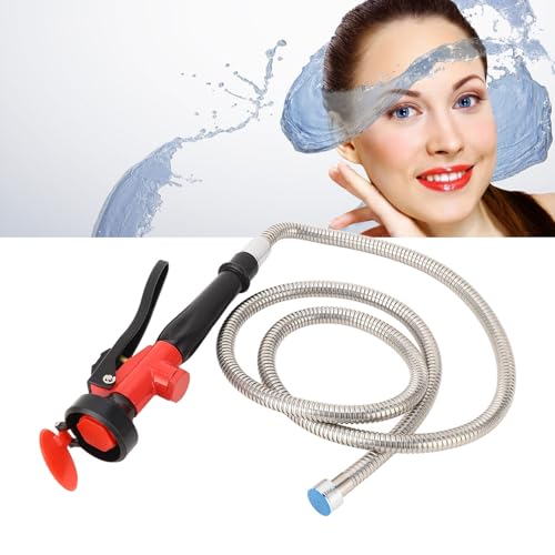 Image of Fockety Eyewash Station Drench Hose Eye Wash Station, DN15 Handheld Eye Wahing Spray Head Face Flush Shower with Drench Hose, Eye Wash Unit for Lab and Industrial Use