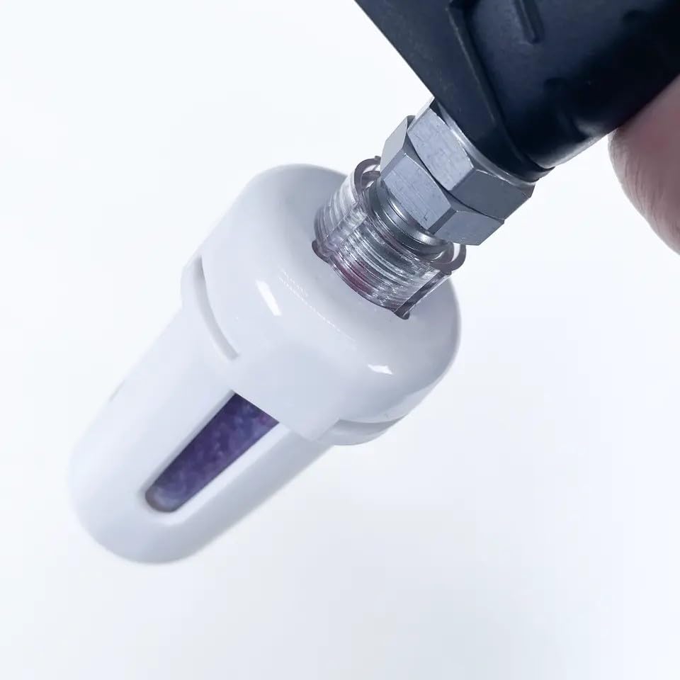 Miniatura 2 de Secador de filtro desecante en línea de aire comprimido para pistola rociadora o herramientas neumáticas - DFD-10 (paquete de 2)