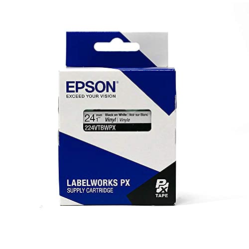Labelworks 224VTBWPX Tape Cartridge - Black On White Flexible And Durable Vinyl Industrial Label Maker Tape thumb #4