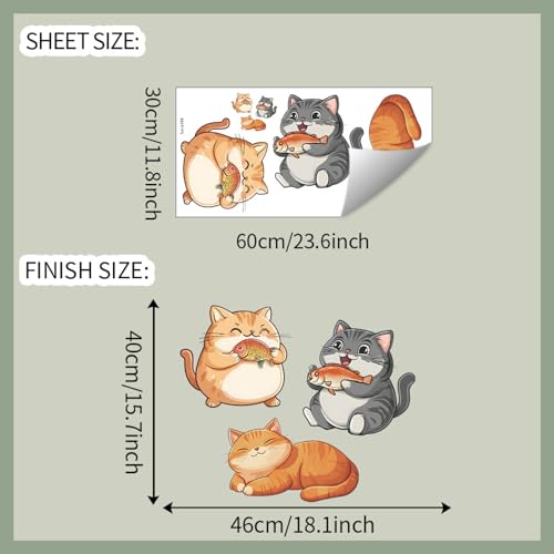 Vinilos Decorativos de Gatos Achang para Pared miniatura 2