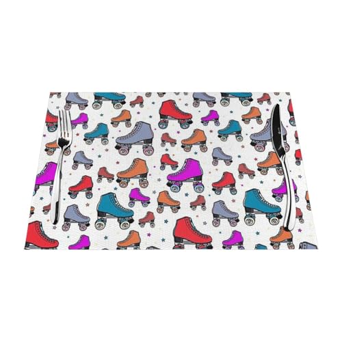 Set di 6 tovagliette in PVC con stampa colorata a