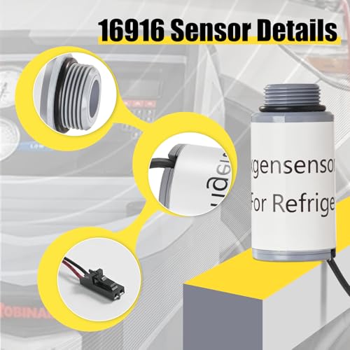 Image of Replacement 16916 Oxygen Sensor Compatible with Robinair R-1234yf Machine and 16990 /16995 Refrigerant Identifier, Compatible with Robinair AC1234-4 / AC1234-4SL / AC1234-4-230 / AC1234-6 / AC1234-9