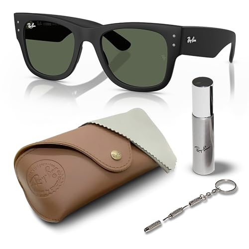 Ray-Ban RB4840S MEGA WAYFARER LITEFORCE Square Shaped Sunglasses for Men & Women with Official RAYBAN Eyewear Kit