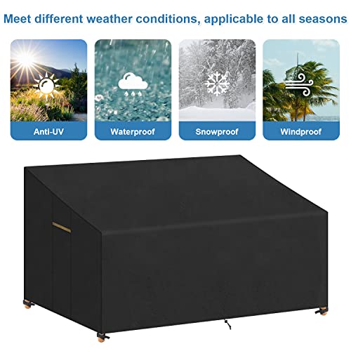 Vansheim Patio Sofa Covers For Outdoor Furniture Outdoor Bench Covers Waterproof Outdoor Couch Covers For 3 Cushion Couch Sofa With Windproof Water Resistant Outdoor Sofa Set Covers 78.7"X39"X24"/35" #TOP5