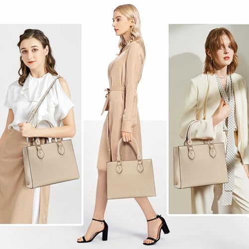 Image of CHICAROUSAL Crossbody Purses and Handbags for Women PU Leather Tote Top Handle Satchel Shoulder Bags (BLxw Khaki)