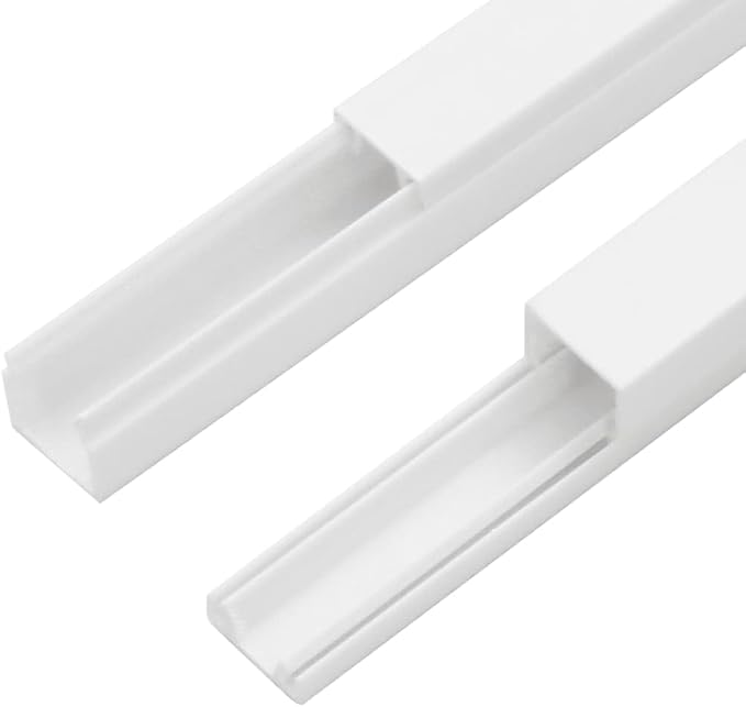 Canaleta para cables PVC 0.4x0.4 pulgadas 98.4 pies blanco miniatura 6