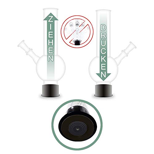 GHODT Glasbong OTT-O mit Saugnapf | Sturzhemmende Bong | Bong aus Glas die Nicht umfällt | 25cm 40mm 18.8 – Bild 3