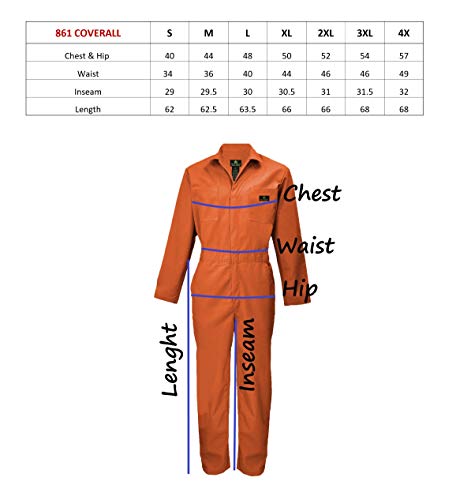 Natural Uniforms Mens Long Sleeve Zip Up Twill Coverall, Stain And Wrinkle Resistant (White, Small) #TOP3