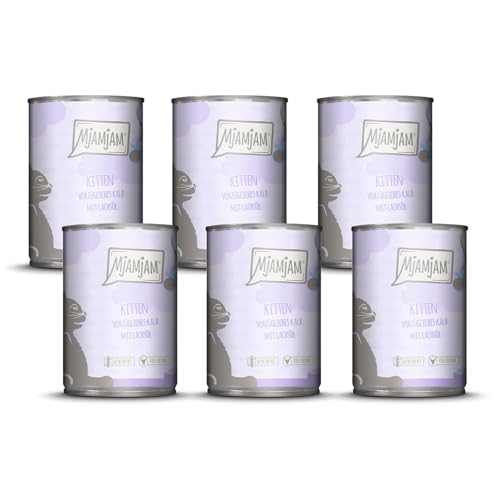 Produktbild von MjAMjAM Premium Nassfutter Kitten vorzügliches Kalb mit Lachsöl - 6 x 400 g