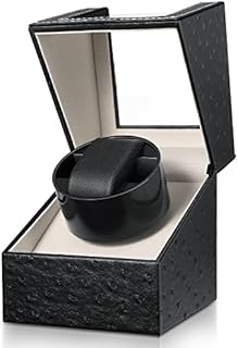 GEEBOX Uhrenbeweger 1 Uhr, Uhrenbeweger für Automatikuhren mit Leisem Motor, Automatik Uhrenbeweger für Damen & Herren, Batteriebetrieb oder Netzteil