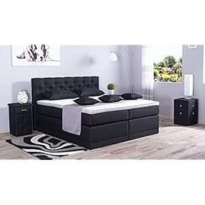 AUKONA Boxspringbett Helena 180×200, Farbe wählen und ändern, 7 Zonen Taschenfederkern-Matratze, H2 H3 H4, Komfortschaum…