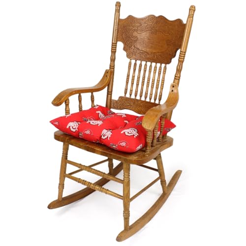 Image of College Covers Everything Comfy Ohio State Buckeyes Rocker Pad - Chair Cushion