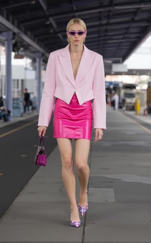 NobleOnly Women's Close Pointed Toe Block Heel Pumps Slingback Pumps Chunky Heel Slip-on Casual Party Dress Pumps 3.2 Inches Heels2