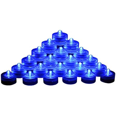 SAMYO Waterproof Blue LED Tea Lights Cover