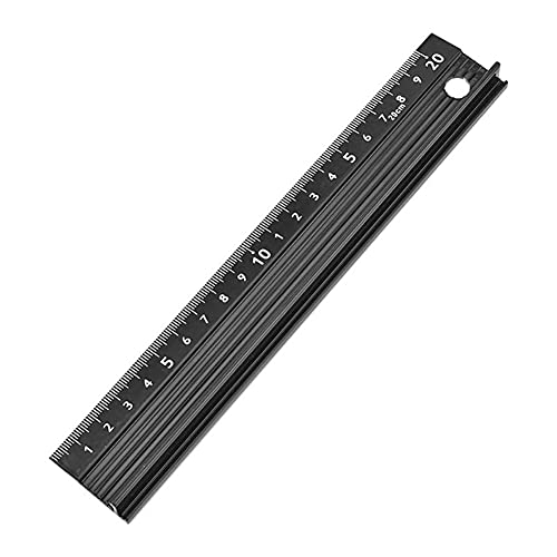 WMLBK Regla de escala de metal, corte de seguridad, herramienta de arte escolar - antideslizante, regla triangular de escala para arquitectos, ingenieros (20 cm) Cover