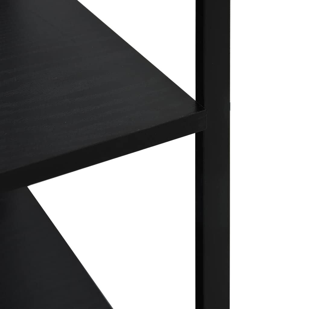 Mikrowellenregal Schwarz 60x39,6x123 cm Holzwerkstoff,Heim & Garten,Küche & Esszimmer,Küchenhelfer & -utensilien,Küchenorganizer,Küchenutensilienhalter & -ablagen,Schwarz,11 kg-288238