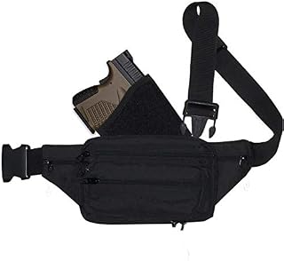 Simply Things Fanny Pack Holster. Tactical Pistol Pack for Concealed Carry. This Black