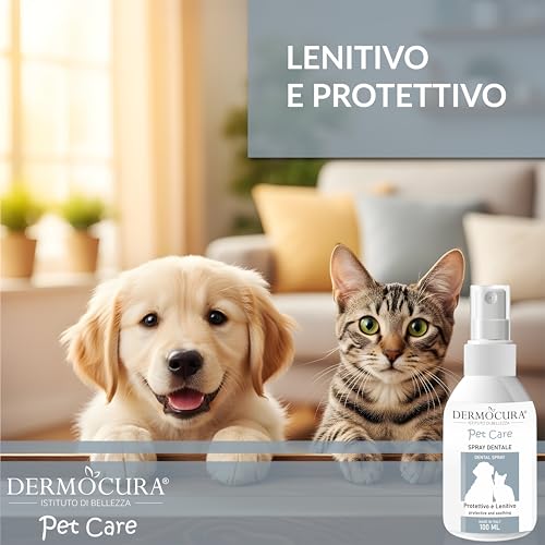 Dermocura Dentifricio Spray Per Cani E Gatti Formula Per Pulizia Profonda Dei Denti Contro Alitosi, Tartaro E Placca - Dentifricio Per Cani Rinfresca L'alito E Favorisce L'igiene Orale 100 Ml - 5