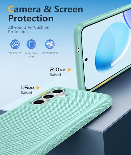 Image of FNTCASE for Samsung Galaxy S25-Plus Case: S24-Plus Dual Layer Heavy Duty Phone Protective Cover Shockproof Rugged with Non-Slip Textured - Military Drop Protection Bumper Tough - 6.7 inch (Mint Green)