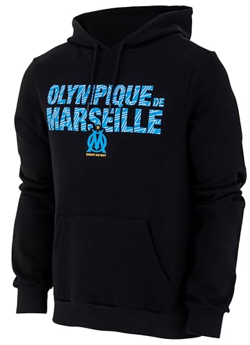 OLYMPIQUE DE MARSEILLE Sweat Capuche Fan Om - Collection Officielle Homme - Taille S