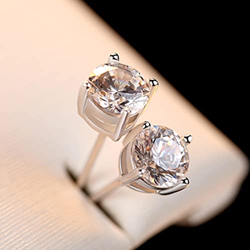 Boucles d'oreilles argent 925 anti-allergie avec zircon brillant quotidien
