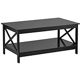 【STILVOLL】- Dieser trendige Couchtisch vereint die klaren Linien des zeitgenössischen Stils und der Funktionalität und passt gut zu einer Vielzahl von Einrichtungsgegenständen. Dieser rechteckige Tisch ist perfekt für jeden Raum geeignet - groß oder klein, Wohnzimmer, Apartments oder Schlafsäle.