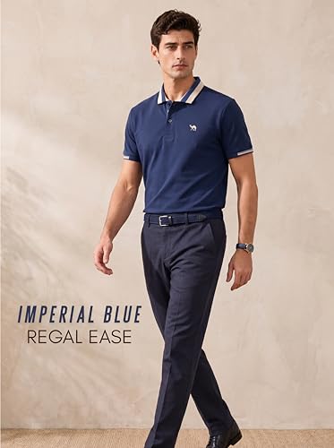 Image of Men's Polo - FYLTR Men's Regular Fit Polo T-Shirt with Contrast Tipping Collar - 100% Cotton | Soft Handfeel | Casual T-Shirts for Men