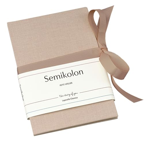 Semikolon 374331 Leporello Classico Petit Atelier 12,1 x 17,6 cm - 14 Fotos 10 x 15 cm - Ziehharmonika-Fotobuch - warm sand