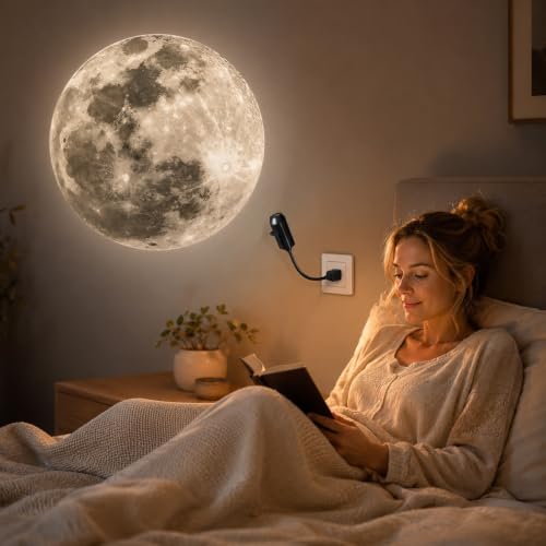 Mini USB Powered Moon Star Projector Night Light, Adjustable Gooseneck Space Projection Lamp, Interchangeable Nebula Planet Slides, Starry Sky Ambience Light, Creative Room Decor - Image 5