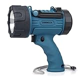 EMMMSUN Rechargeable Spotlight with 6000 Lumens, 3 Light Modes and USB Charger for Hiking, Camping,