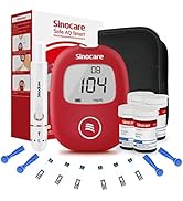 Sinocare Sugar Meter, Blood Glucose Meter Set with Test Strips 100 and Lancet 100, Diabetes.