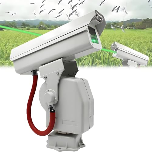 QuinteZhenTially Ahuyentador Remoto 0°-360°,Disuasión Automática Aves,Seguimiento Automático Crucero Bandadas Aves,Prevención Aves/Palomas/Roedores,para Aeropuertos Equipos Energía Eólica A