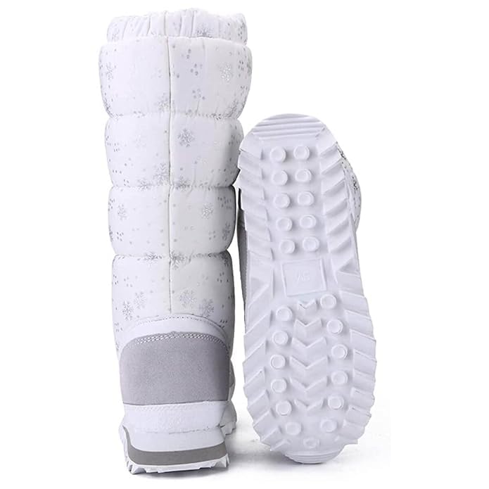 Little Surprise Box White and Silver Snowflakes women Winter Snownboots White and Silver Snowflakes women Winter Snownboots White and Silver Snowflakes women Winter Snownboots 2