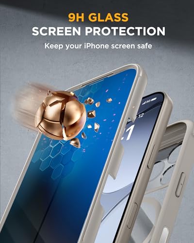Image of Miracase for iPhone 17 Pro Max Case with Privacy Screen Protector, Titanium | Compatible with MagSafe, 360 Full Body Protection, Full Camera Protection, Military-Grade Shockproof Phone Case 6.9 inch