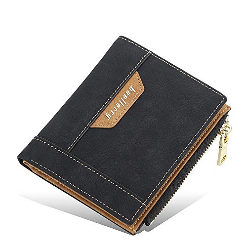 BAELLERRY Carteira Masculina Com Zíper Slim Couro Premium (Preto)
