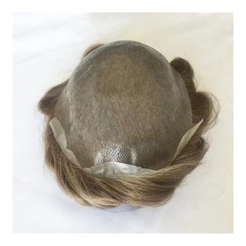 Système de remplacement de boucle hommes toupet beige blond 7x9 - 5