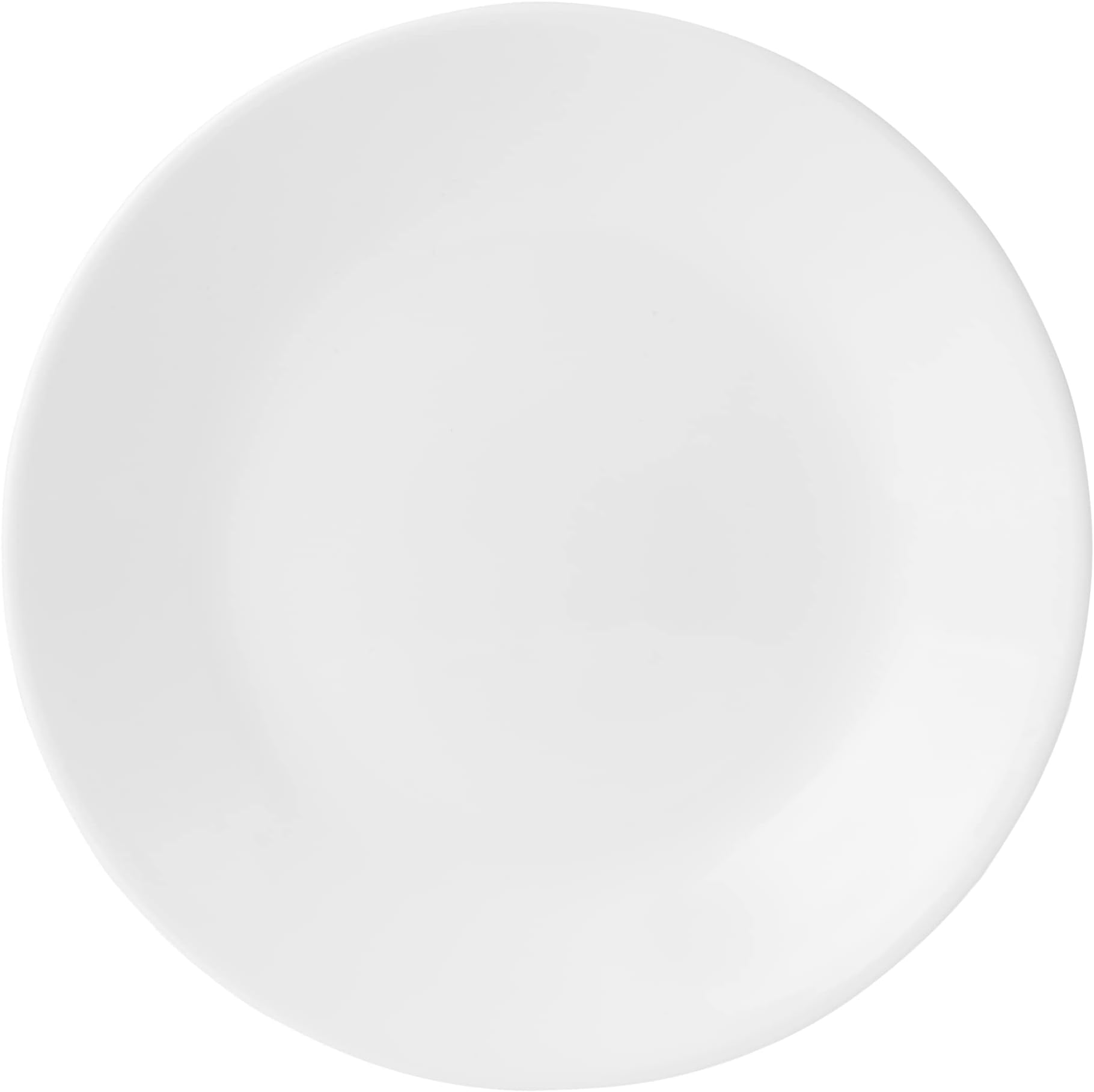 Vitrelle 6.75" Salad Appetizer Plate Set, Triple Layer Glass and Chip Resistant, Lightweight Round Plates, 1-Piece Winter Frost White