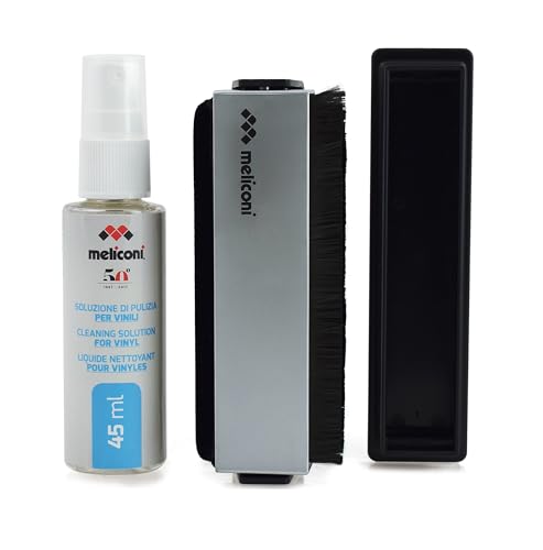 Meliconi Vinyl - Kit De Limpieza Profesional Para Todo Tipos De Discos, Color Plata Meliconi Vinyl - Kit De Limpieza Profesional Para Todo Tipos De Discos, Color Plata